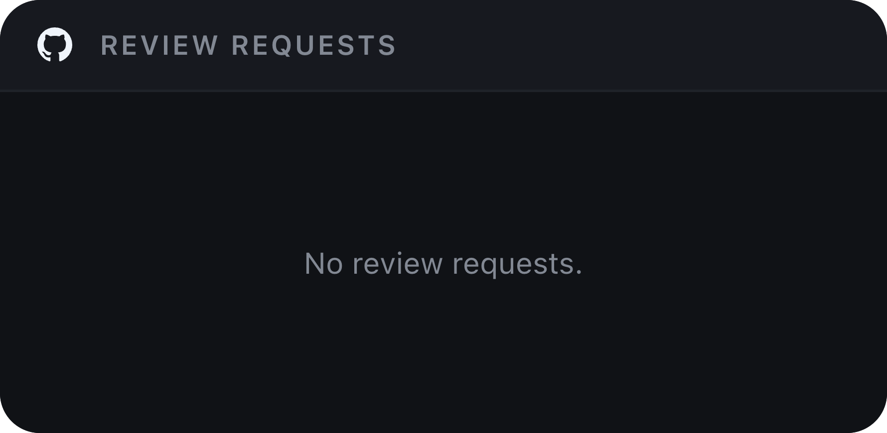 GitHub Review Requests desktop widget preview